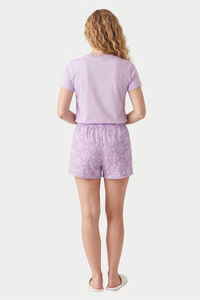 Sweet Dreams Typographic Printed Short Set - Cosmic Purple — thumbnail 2
